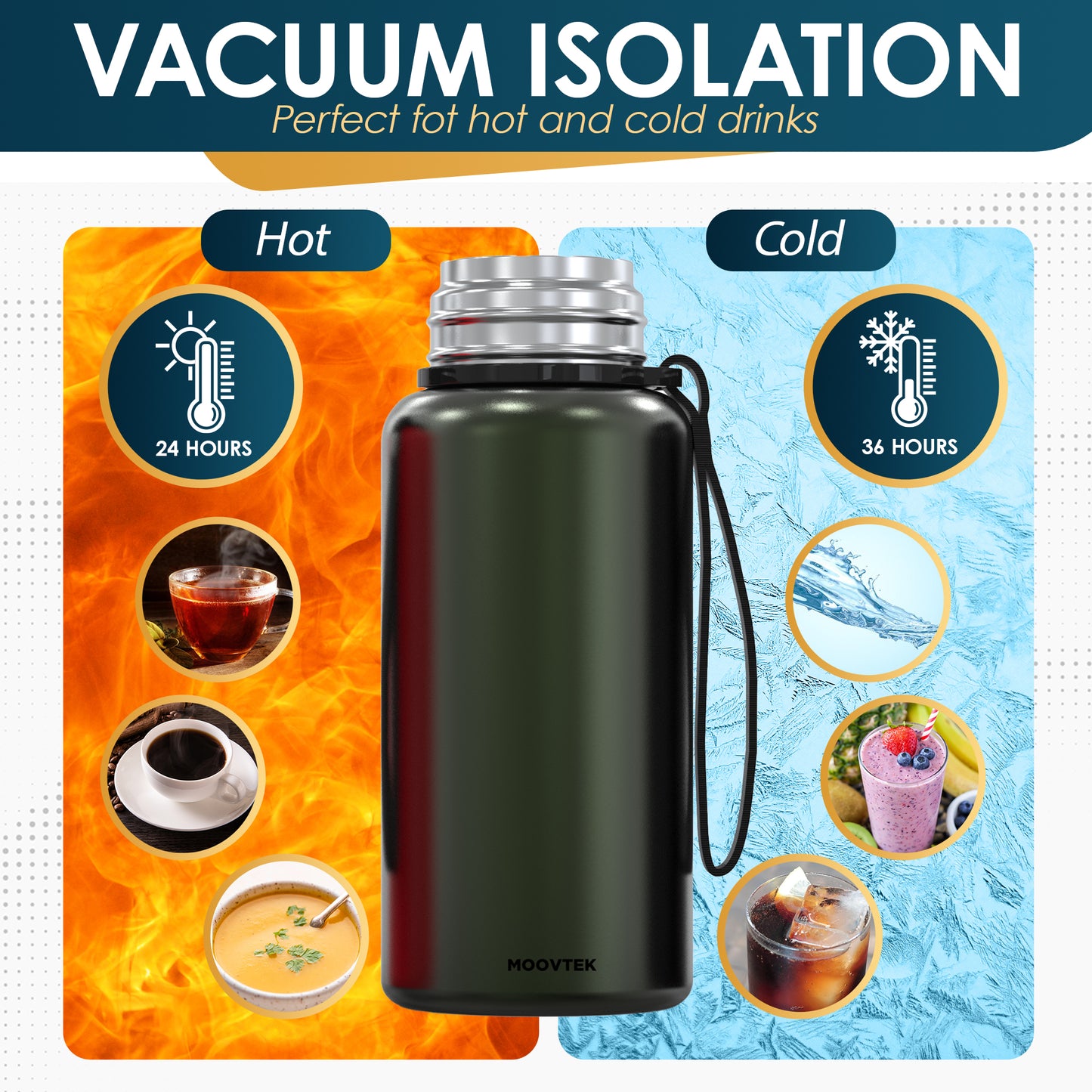 Thermos à thé avec infuseur et tasse