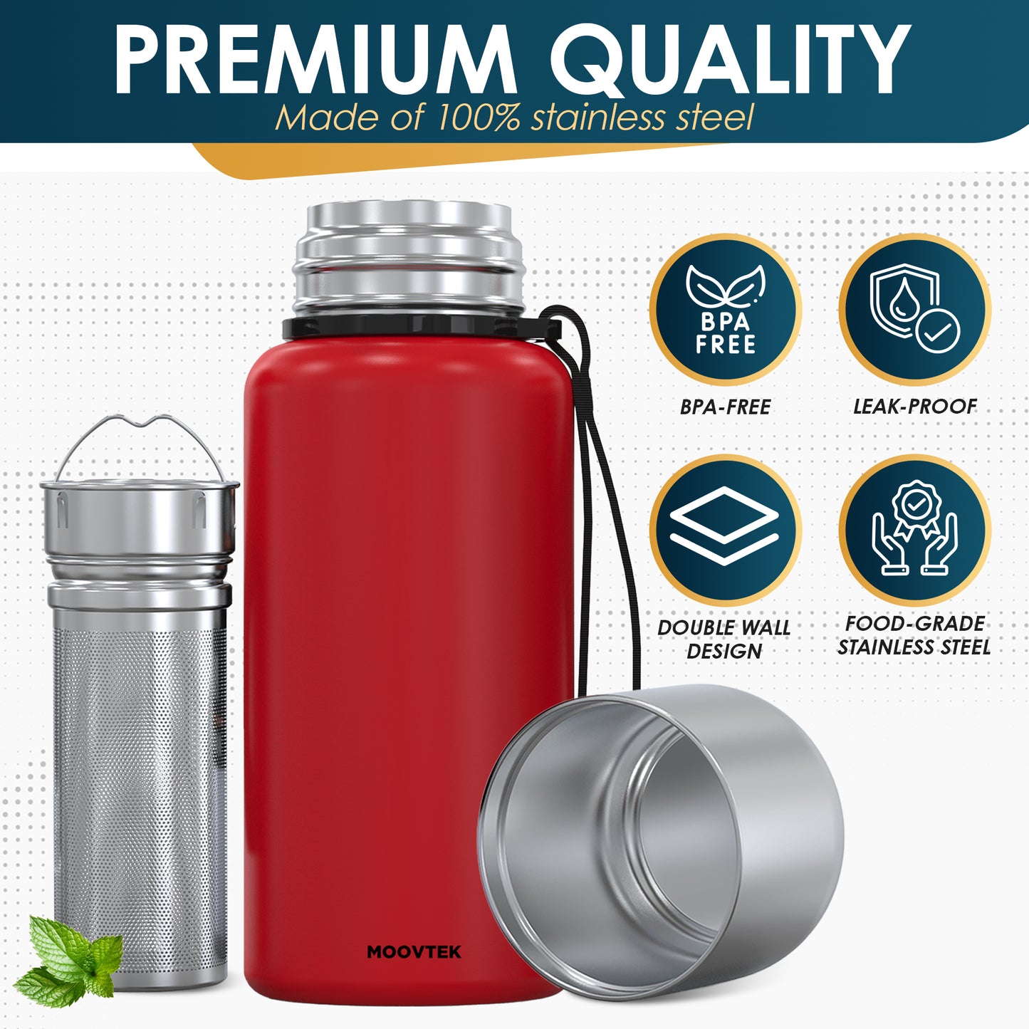 Thermos à thé avec infuseur et tasse