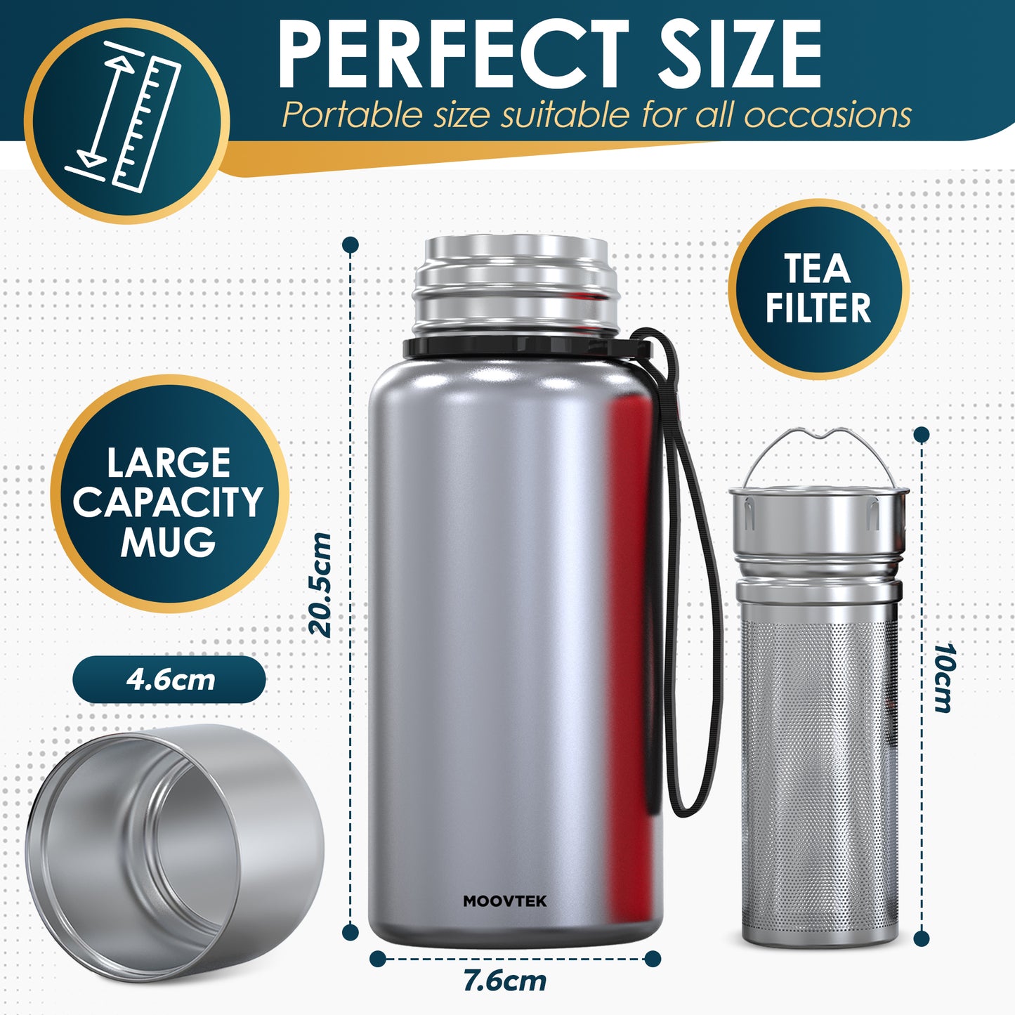 Thermos à thé avec infuseur et tasse